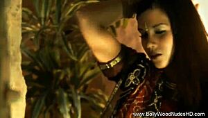 Exotic Indian beauty dances nude with sensual moves