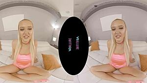Scottish beauty with big boobs in shaved pussy VR video