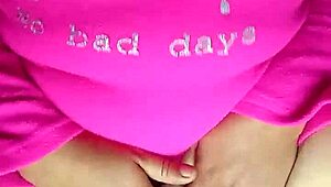 Horny girl squirting from fingering her shaved pussy close-up!