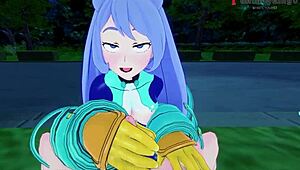 Nejire Hado Blowjob POV in Boku No Hero
