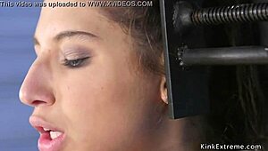 hey, check this solo babe tied up with her trimmed pussy getting drilled hard by a machine! 😍