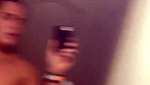 This sexy babe plays with a huge cock, sucking and masturbating it