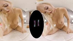 Scottish beauty with big boobs in shaved pussy VR video