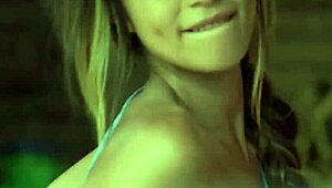 Euro Babe Sucking and Riding Cock Anally