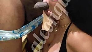 Receiving the HUNG STUD under the cuckold's watchful eye