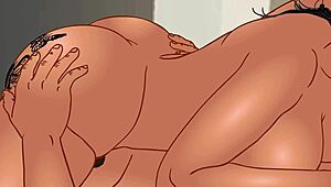Miss Pay's voluptuous rear end lures a BBC in animated encounter