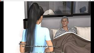 In this game, I'm giving daddy a handjob and blowjob, then riding his ass to creampie 😏