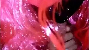 beautiful pink-haired babe swallows cum in deepthroat blowjob
