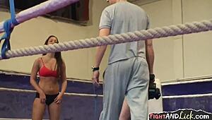 European beauty indulges in oral pleasure with sensual fingering