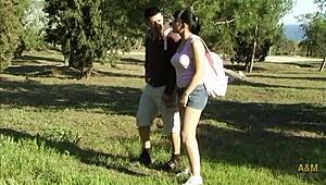 i went with my wife to the mountain to fuck to convince her to go to a swinger orgy