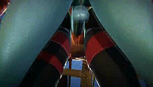 Ahsoka Tano gets creampied by futa Aayla Secura in Star Wars 3D porn