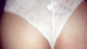 hot latina milf rides cock with panties aside