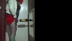 Real homemade video of a bisexual male using a masturbation machine