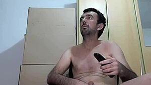 Intense Striptease Teases Huge 25cm Dick