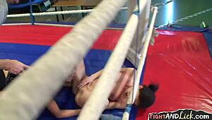 European beauty indulges in oral pleasure with sensual fingering