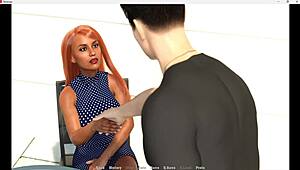 In this game, I'm giving daddy a handjob and blowjob, then riding his ass to creampie 😏