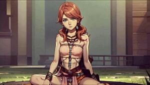AI-Generated Oerba Dia Vanille From Final Fantasy XIII Receives Facial Cumshot In Hentai Fantasy.