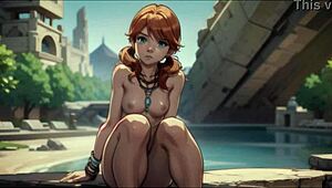 AI-Generated Oerba Dia Vanille From Final Fantasy XIII Receives Facial Cumshot In Hentai Fantasy.