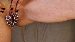 Wow, tortura stretching pierced nipples with paper clips is intense! 😱