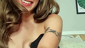 Gweenblack guides jerk off with her natural tits 😏 Hot Brazilian milf instructions.