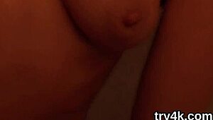 Teen girl gives handjob and gets her tight pussy drilled in POV
