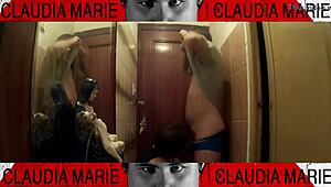 Cachonda's insatiable appetite for sex leads her to eagerly pleasure her boyfriend's throbbing member as soon as she returns home