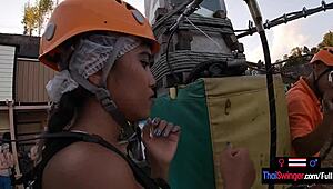 Asian teen's wild waterpark fun turns into hardcore sex.