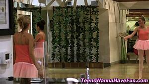 Lesbian Ballerina Devoured by Her Partner at Wild Party After Intense Practice