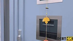 Unemployed adelle sabelle seduced by muscular debt collector in debt4k cash sex