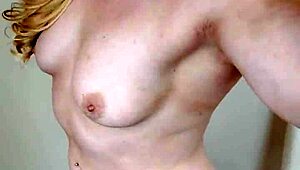 Muscle Girl Humiliates Your Weak Biceps Now!