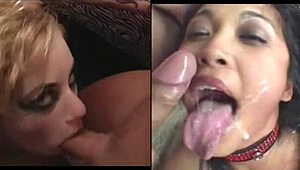 Facial Insanity With Pretty Sucking And Messy Cock