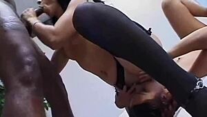 Colombian threesome with deepthroat and big ass action