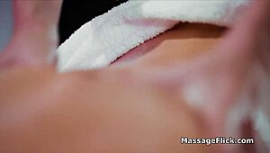 beautiful masseuse tenderly seduces housewife on the table, igniting deep desires