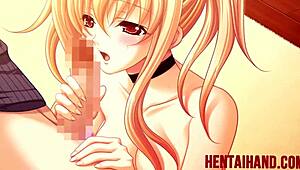 Busty red-head hentai babe rides you passionately