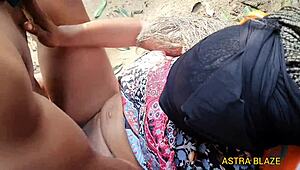 Ebony Students Bent Over for Outdoor Doggy Fuck Before Class