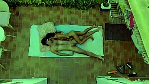birdview couple caught banging hard on their exposed balcony