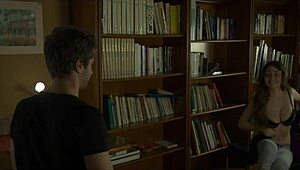 Cute Miriam Prado, feeling kinky, whispers, Touch me right here in the library.