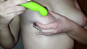 sexy girl enjoying solo play