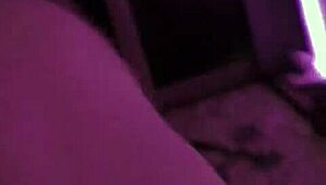 20yr French stunner sneaks for intense midnight fucking session.