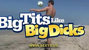 big tits woman shows off her ample assets in suggestive display