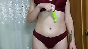 sexy girl enjoying solo play