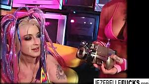 Jezebelle and Leya in lesbian sex.