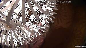 Britney Amber Strips Nude, Showing Her Big Tits And Pussy On Camera.