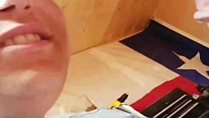 plump wife intensely sucks husband's big dick