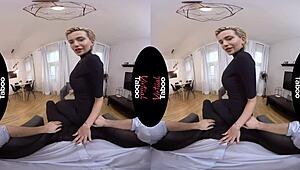 Shaved Babe Handles Monster Cock In Virtual Taboo Scene With Hairless Pussy