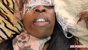 Man, I can't even... Ebony babe squirts hard and gags on huge cock in wild interracial!