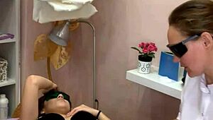 Rita Fox Gets Laser Depilation Look At Her Ass!