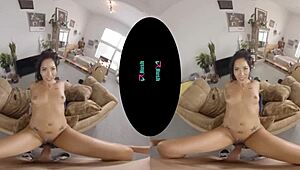 Vrhush Morgan Lee Bent Over for Hairless Doggystyle Cumshot in Pov Reality