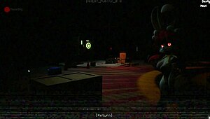 Furry sex with animatronic monster in hentai video