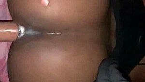 Darkskin Cutie Enjoys Fun Wet Adventure